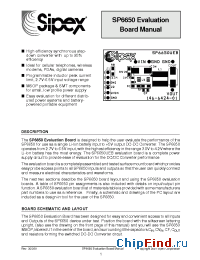 Datasheet SP6650EU manufacturer Sipex